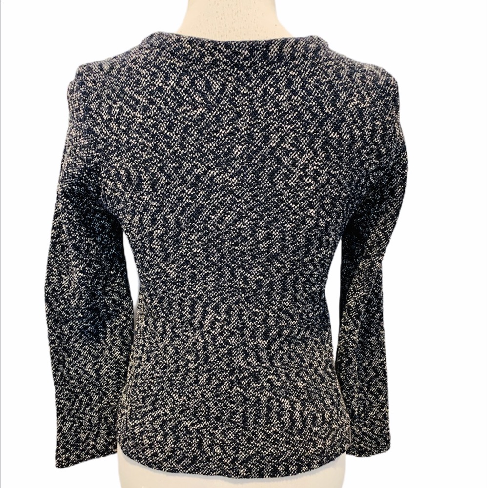 J. CREW Navy Boucle Zipper Jacket - Picture 2 of 4